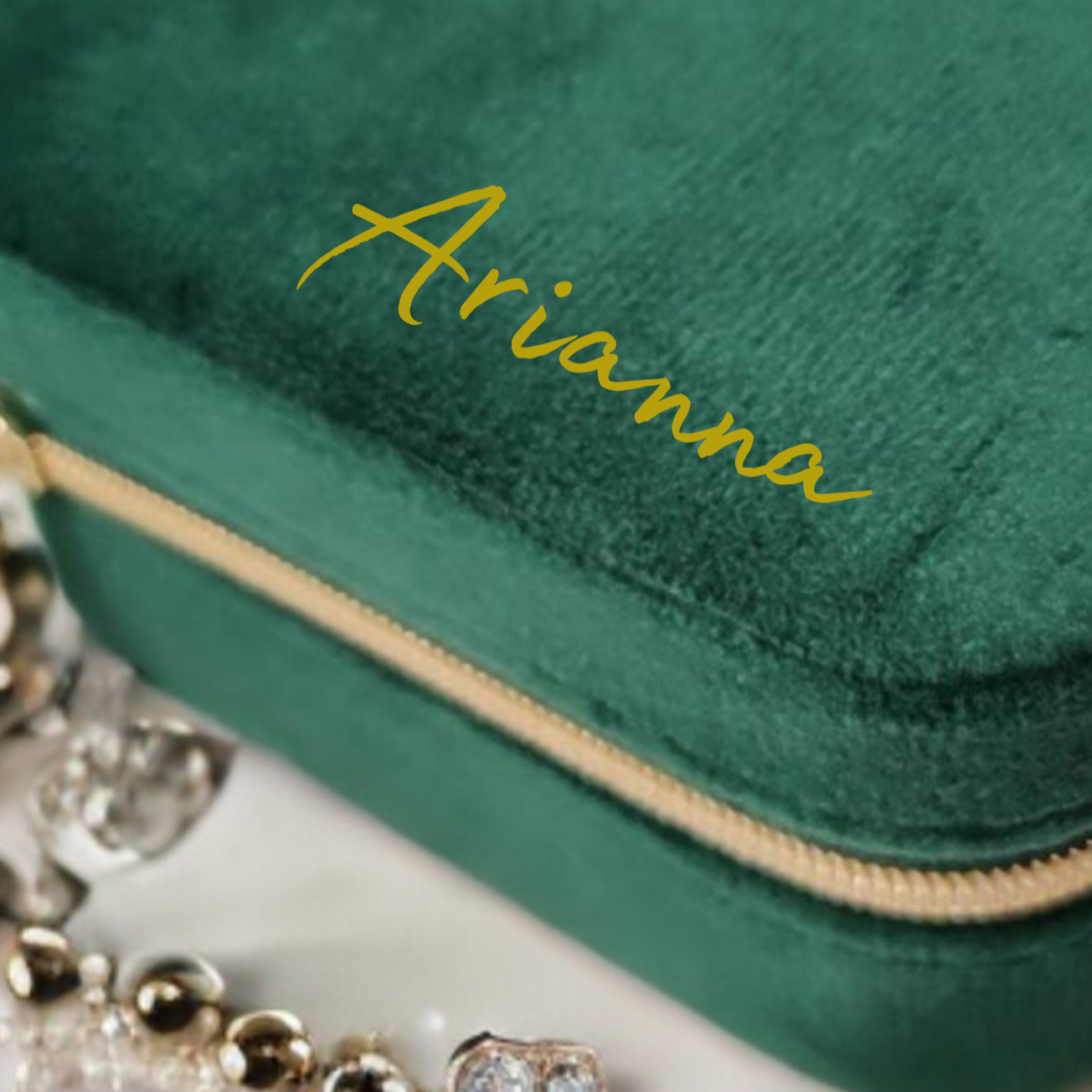 Personalised Plush Velvet Jewellery Box