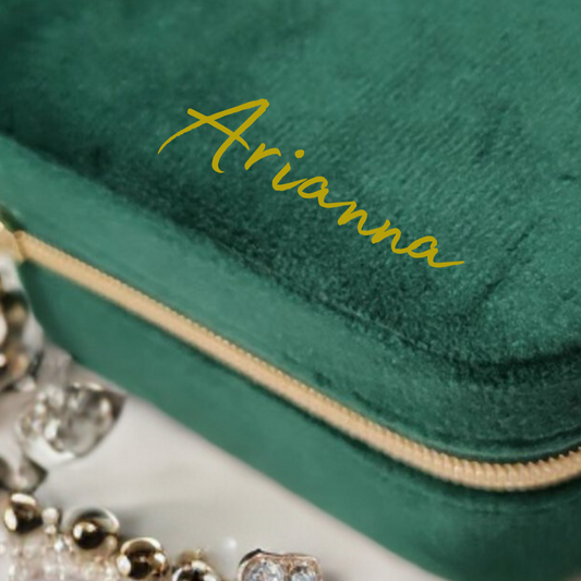 Personalised Plush Velvet Jewellery Box